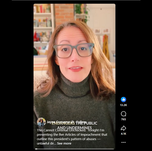 Jayne Converse on Articles of Impeachment